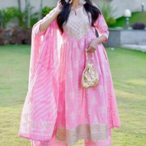cotton suit pink