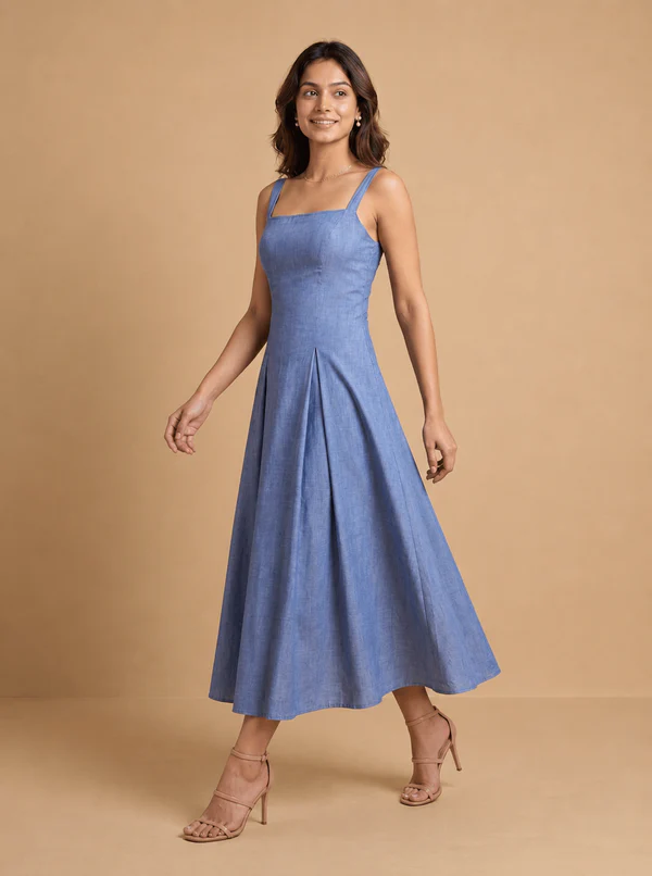 light-blue-cotton-square-neck-flared-midi-dress-4142800
